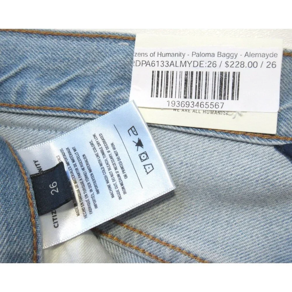 NWT Citizens Of Humanity Paloma Baggy in Alemayde Wide Leg Jeans 26 $228 - Picture 8 of 10